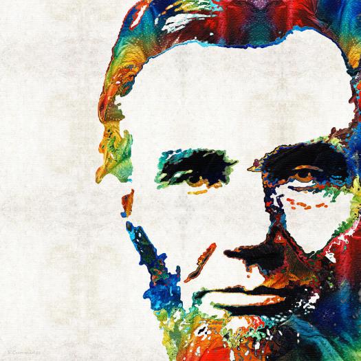 abraham-lincoln-art-colorful-abe-by-sharon-cummings-sharon-cummings